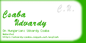 csaba udvardy business card